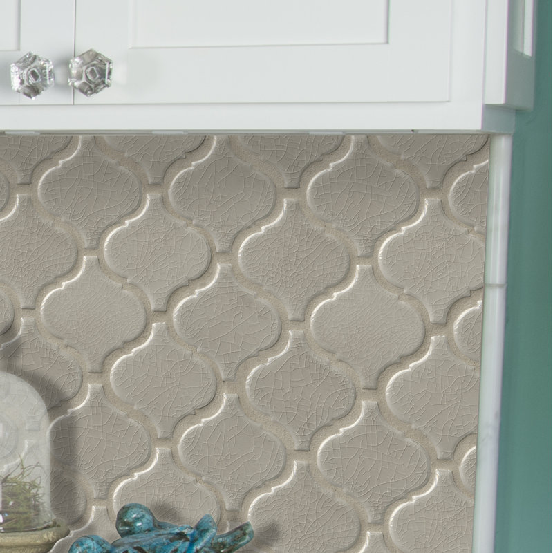 MSI Fog Arabesque 12'' x 12'' Ceramic Mosaic Tile Wayfair